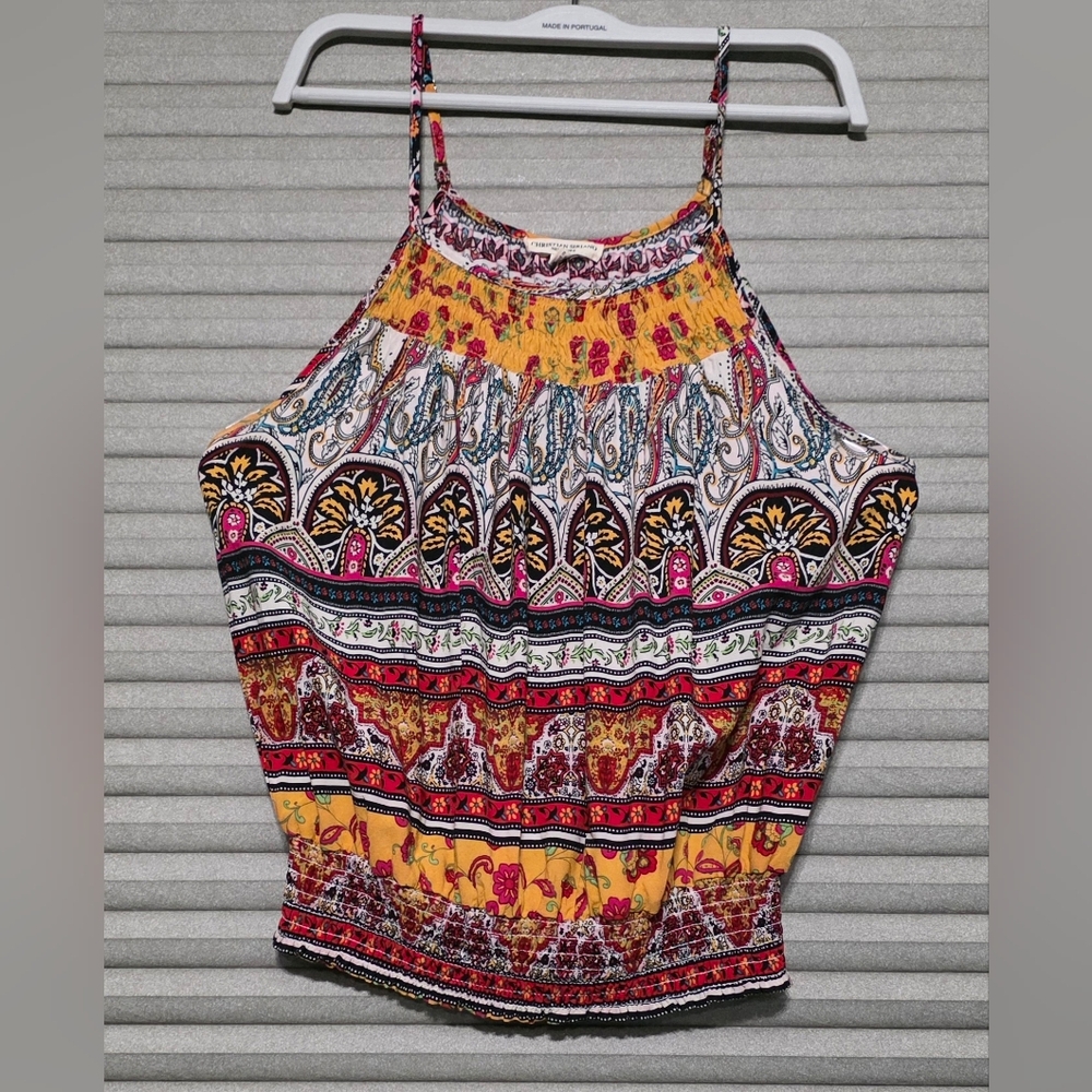 Christian Siriano Multicolor Bohemian Top